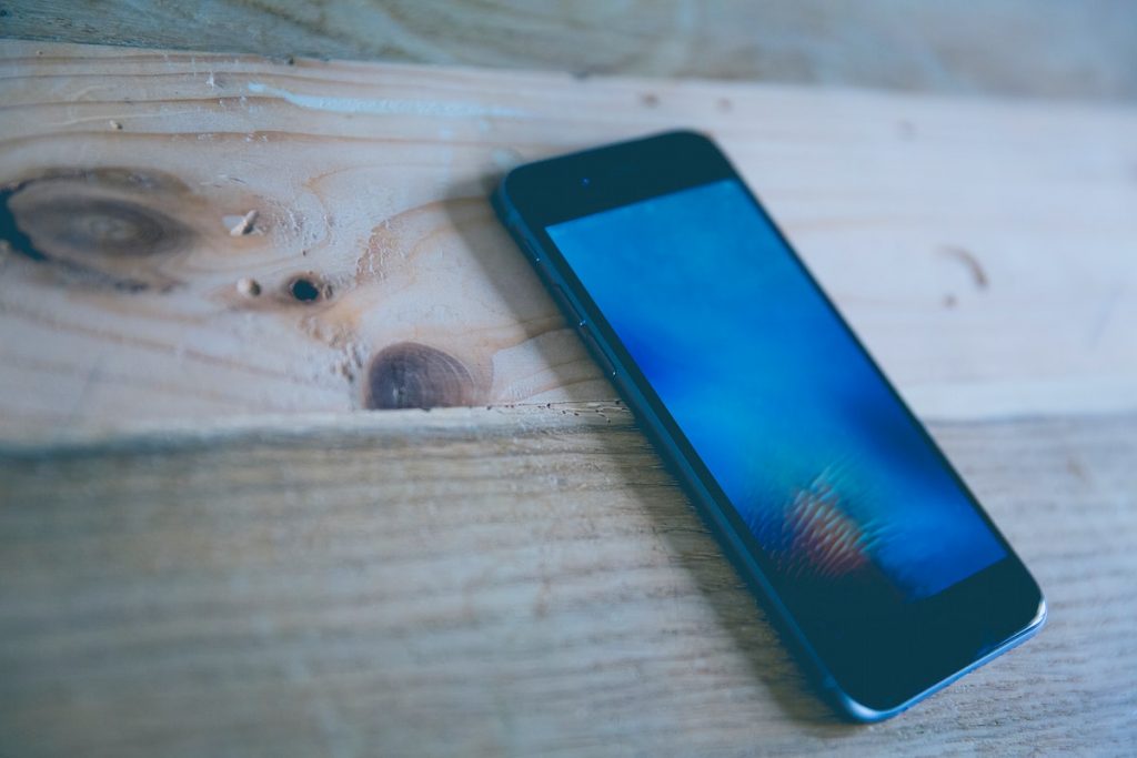 Blank smartphone screen